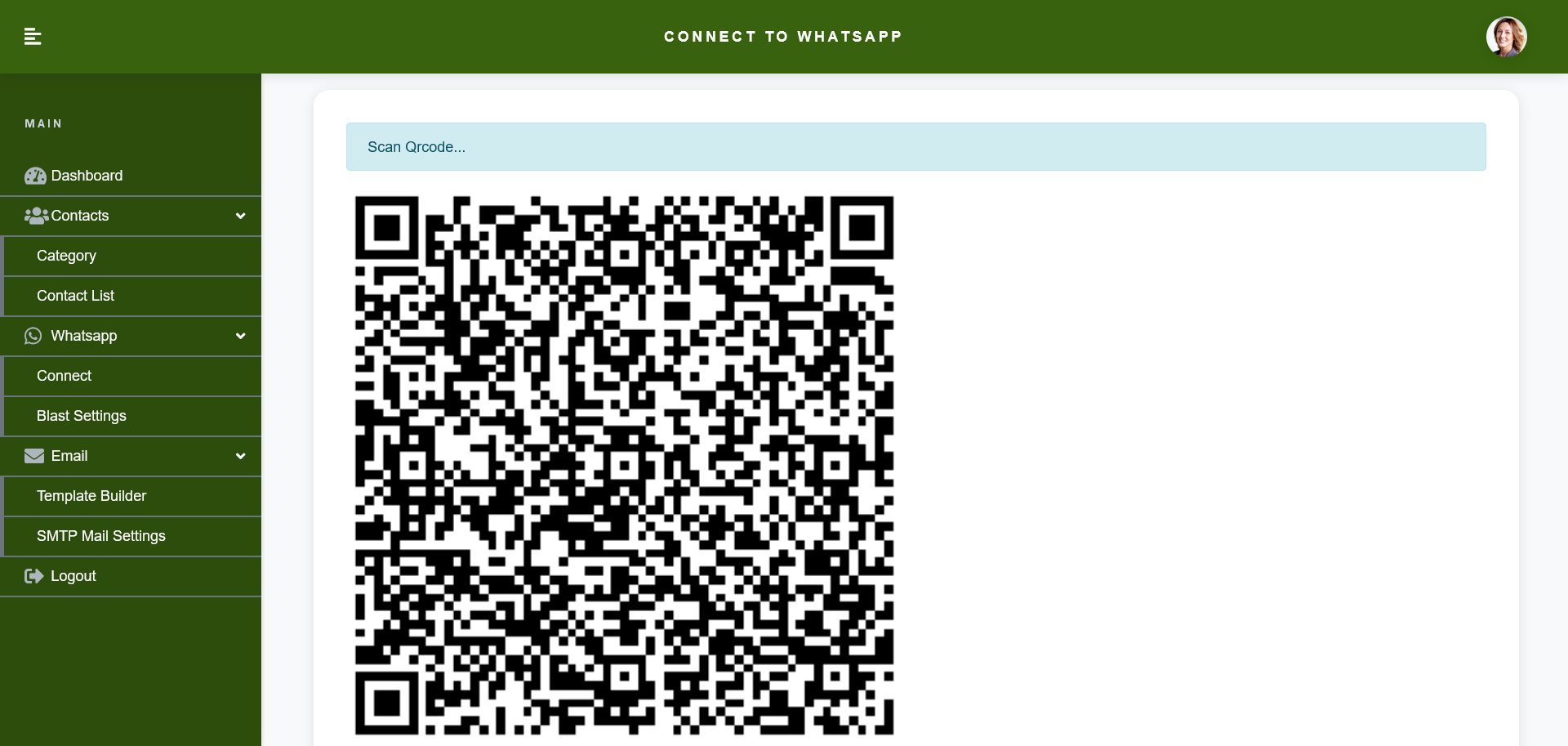 Super CRM: sambungkan WhatsApp